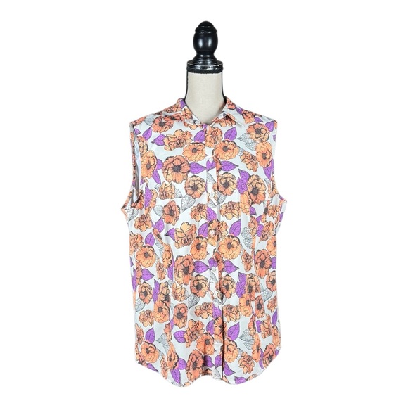 Duluth Trading Co. Sidewinder Printed Sleeveless Gardening Shirt - Picture 4 of 7